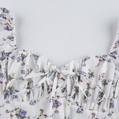 Vestido Halter Floral Francés con Espalda Abierta - Image 15