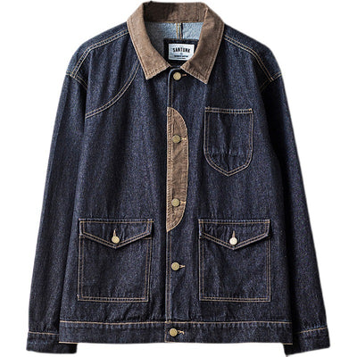 Chaqueta Safari Denim Vintage Lavado - Estilo Tough Guy para Hombre - Image 8