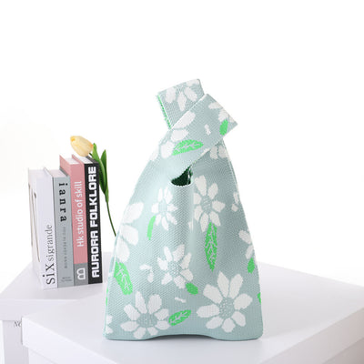 Bolsa de Compras Tejida a Cuadros con Rayas en Contraste - Image 24