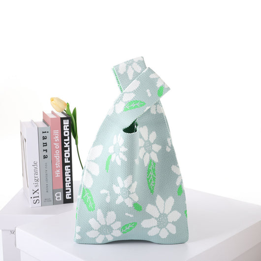 Bolsa de Compras Tejida a Cuadros con Rayas en Contraste - Image 24