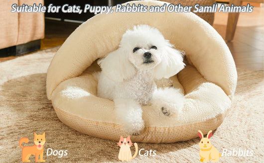 Cama Cálida para Perros y Gatos - Cueva Acogedora de Felpa Suave con Aislamiento Térmico - Image 10