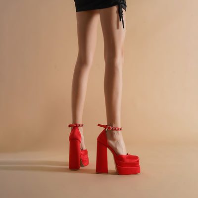 Tacones Plataforma 14cm con Brillantes Cristal - Image 2