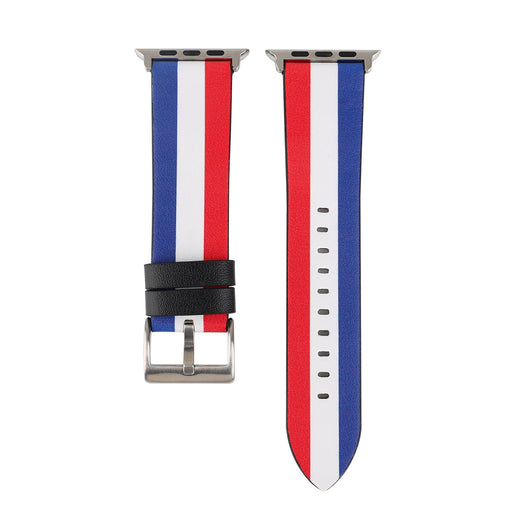 Correa de Reloj en Cuero con Patrón de Bandera - Image 9