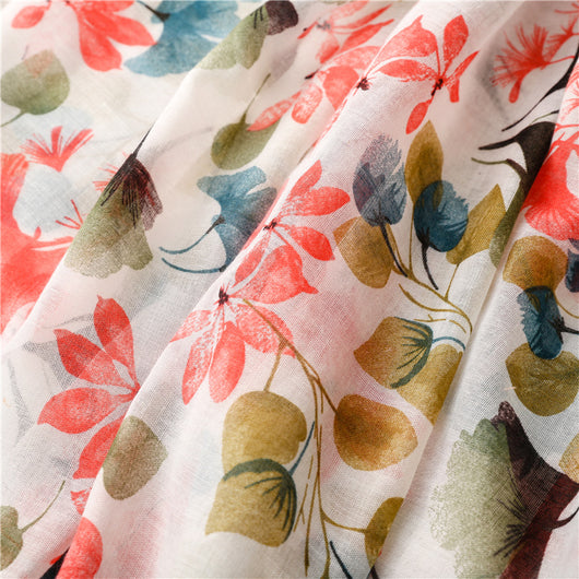 Pañuelo de Seda Estampado Flores Vintage para Mujer - Image 11