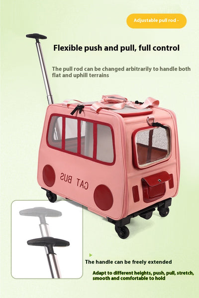 Carrito Transportín para Mascotas Plegable - Capacidad para Dos Gatos - Image 11