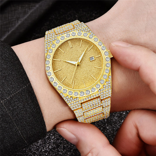Reloj de Cuarzo para Hombre con Calendario y Diamantes - Image 2