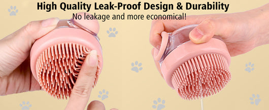 Cepillo para Perros de Silicona Suave con Dispensador de Jabón - Rosa - Image 9
