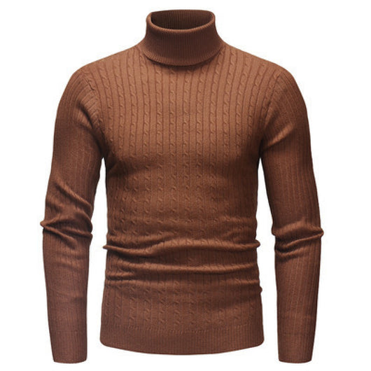 Suéter Cuello Alto Tejido Slim Fit para Hombre - Colores Sólidos - Image 7