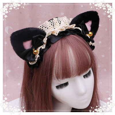 Diadema Lolita Gatita de Peluche con Encaje - Accesorio Anime Japonés - Image 12