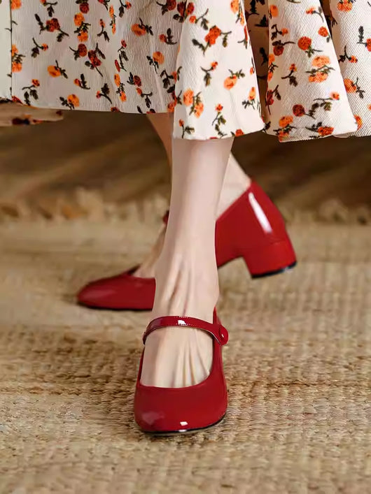 Zapatos de Tacón Grueso Elegantes con Suela Suave para Mujer - Image 7