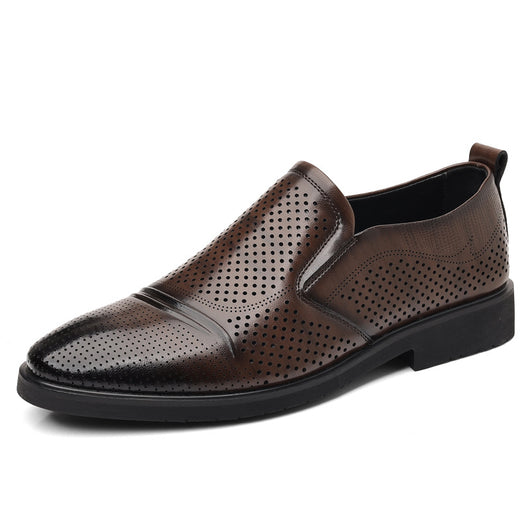 Zapatos Ejecutivos Slip-On de Cuero Vintage Talla Grande para Hombre - Image 12