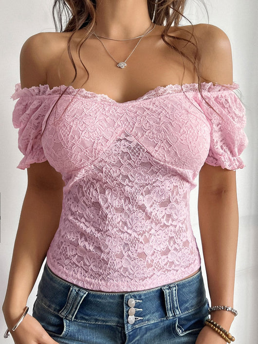 Blusa Encaje Hombros Descubiertos con Recortes Atrevidos - Image 28