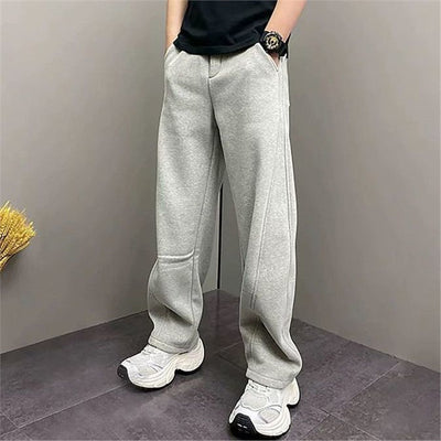 Pantalones Casuales Rectos con Forro Polar Grueso para Hombre - Image 6