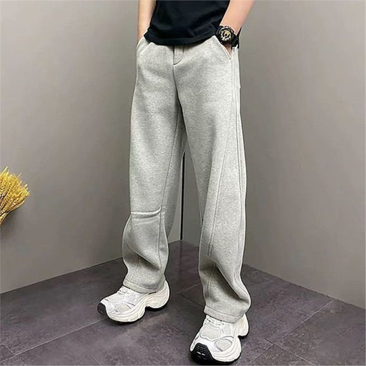 Pantalones Casuales Rectos con Forro Polar Grueso para Hombre - Image 6