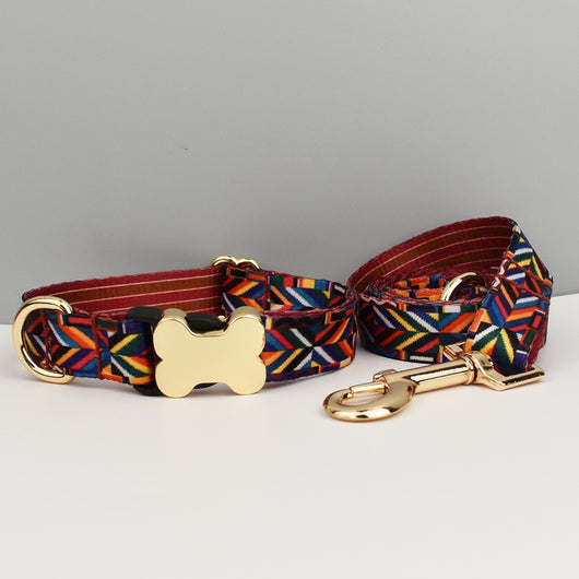 Collar para Mascotas con Diseño Étnico y Hebilla de Hueso - Image 12