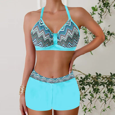 Bikini Reductor Estampado con Halter Ajustable para Mujer - Image 7