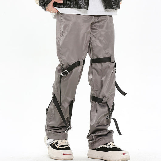 Pantalones Rectos Holgados con Diseño Moderno para Hombre - Image 13