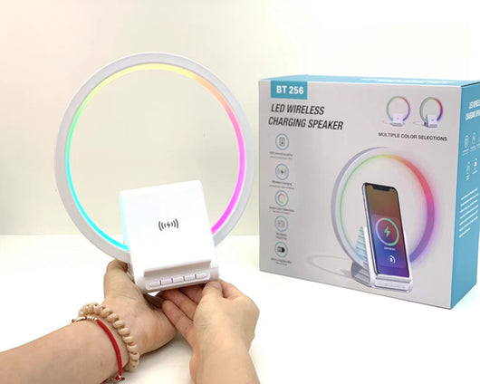 Parlante Inteligente Bluetooth con Luz Ambiental y Cargador Inalámbrico 15W - Image 5