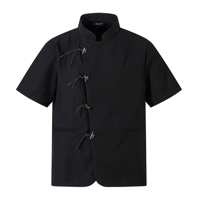 Camisa Suelta de Manga Corta con Solapa para Hombre - Image 16