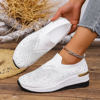 Zapatos de Tacón Cuña Verano para Mujer con Strass y Punta Redonda - Image 10