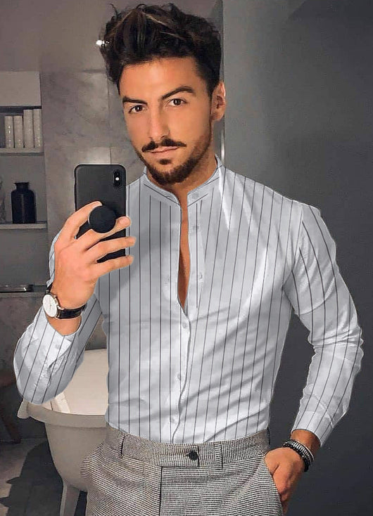 Camisa Casual de Manga Larga con Estampado Floral para Hombre - Image 9