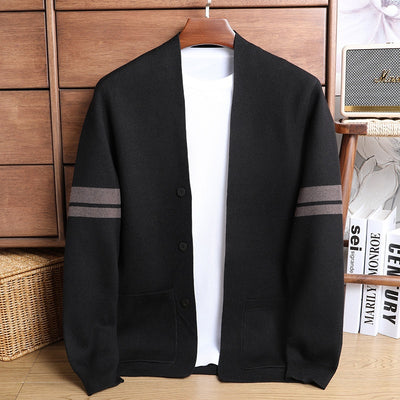 Suéter Abrigo Hombre Invierno Tejido Grueso Jacquard Manga Larga - Image 28