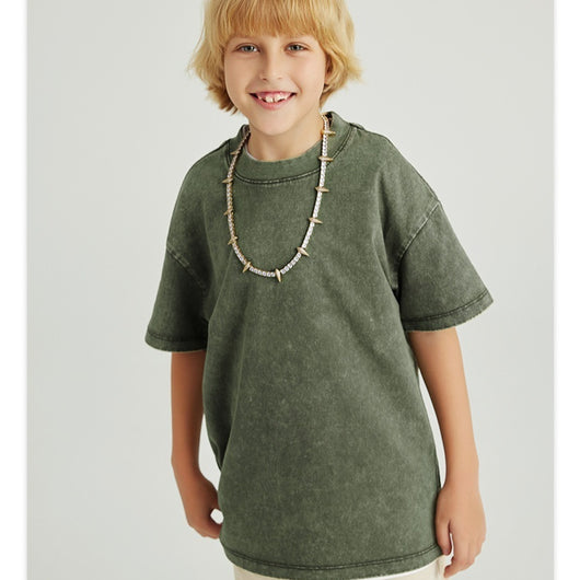 Playera Infantil Cuello Redondo Teñida Batik Lavado - Image 14