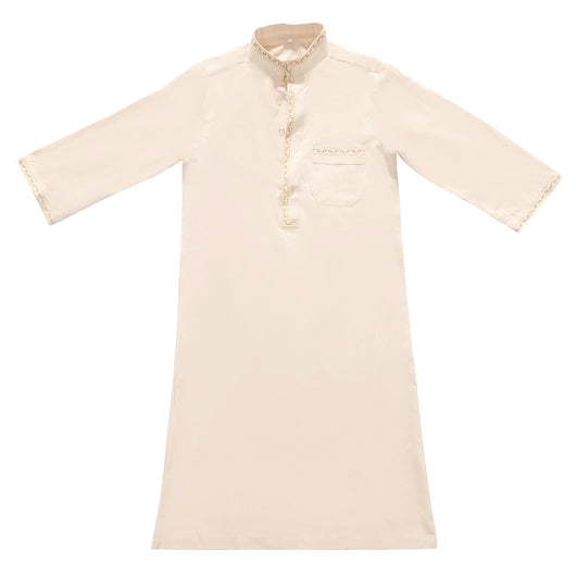 Camisa Larga de Cuello Mao con Botones - Estilo Oriente Medio - Image 16