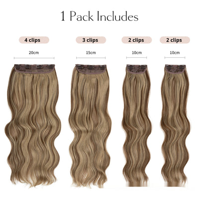 Set de 4 Pelucas de Fibra Térmica para Mujer - Cambio de Look Instantáneo - Image 4