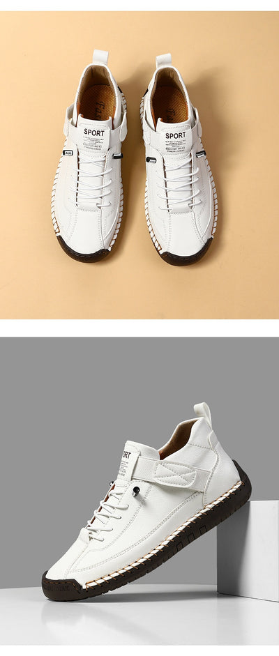 Zapatos Casuales de Otoño-Invierno para Hombre con Suela Plana y Costura a Mano - Image 18