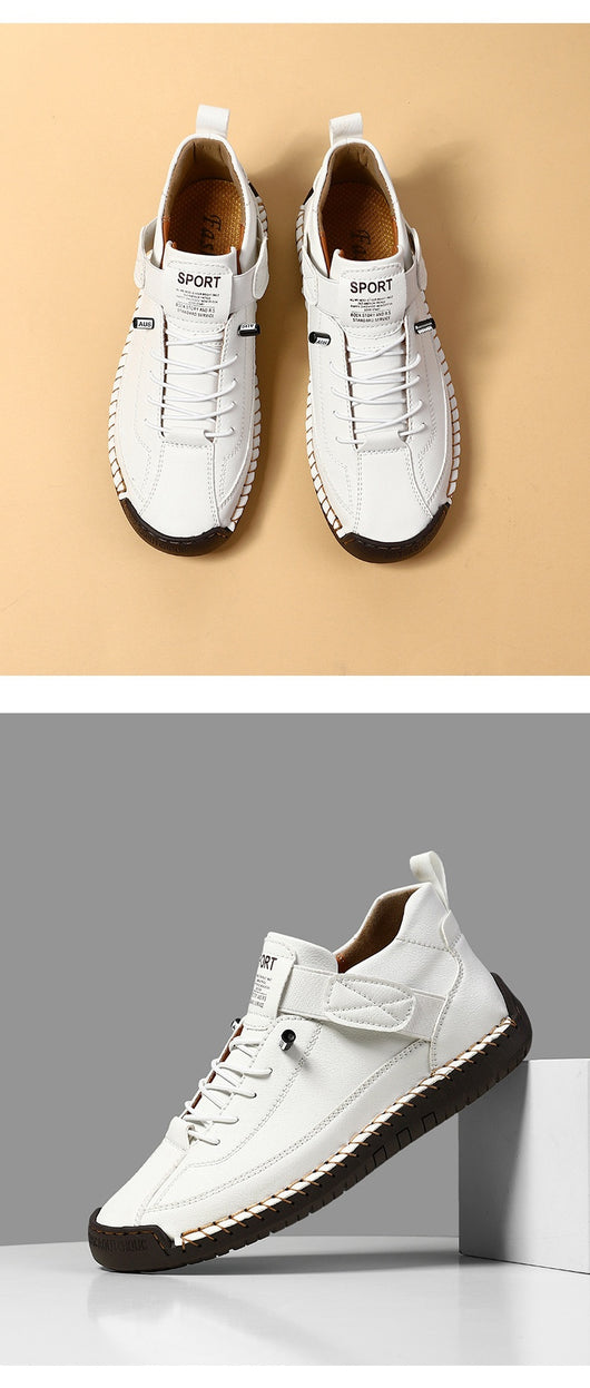 Zapatos Casuales de Otoño-Invierno para Hombre con Suela Plana y Costura a Mano - Image 18