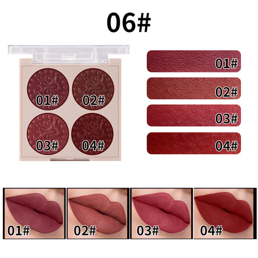 Paleta de Labios MISS ROSE 4 Colores - Brillo Labial Hidratante de Larga Duración - Image 12