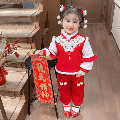 Conjunto de Abrigo Infantil Panda Acolchado con Forro Polar - Image 6