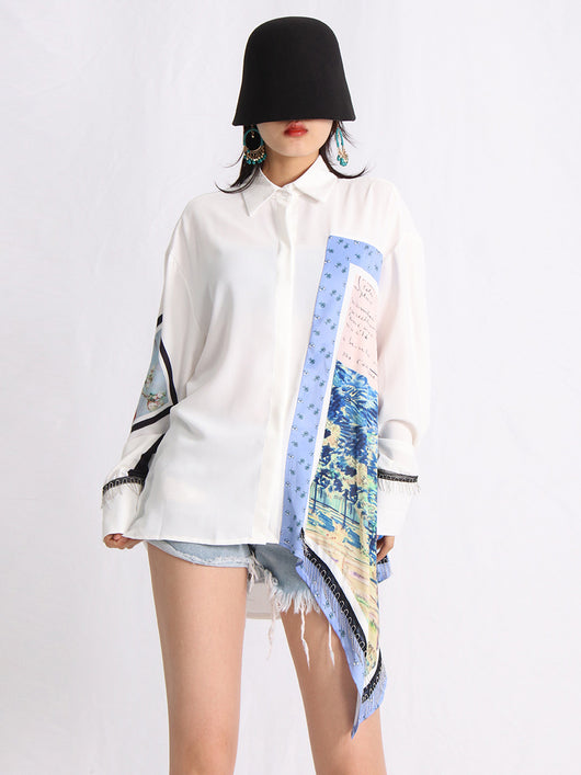 Blusa Larga Estampada con Diseño Artístico para Mujer - Image 23