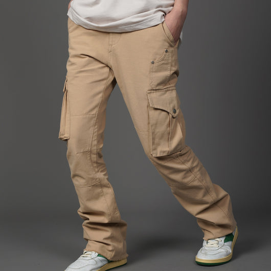 Pantalones Retro Bicolor con Bolsillos y Micro Acampanados - Tendencia Nacional