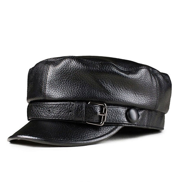 Boina Retro de Cuero Genuino para Hombre y Mujer - Image 4