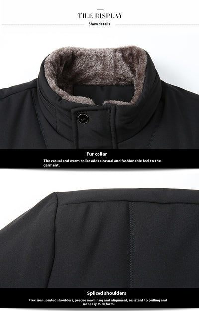 Abrigo Acolchado de Algodón para Papá - Chaqueta Cálida Otoño Invierno - Image 14
