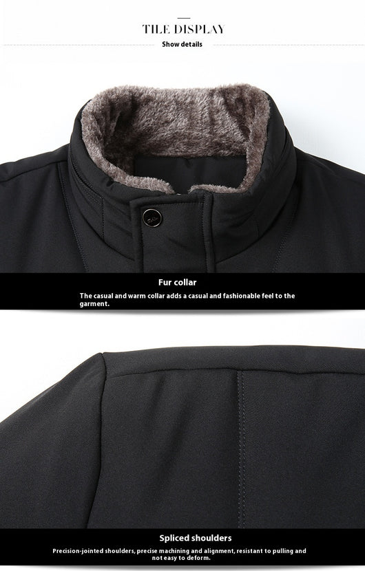 Abrigo Acolchado de Algodón para Papá - Chaqueta Cálida Otoño Invierno - Image 14