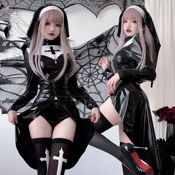 Disfraz de Monja Vampira Gótica - Cosplay Halloween Adulto Estilo Dark