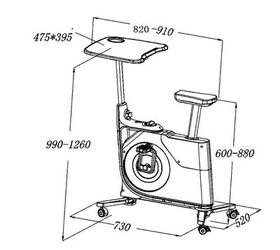 Bicicleta Estática Compacta para Escritorio con Control Magnético Silencioso - Image 8