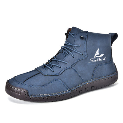 Botas Altas Retro de Cuero - Estilo Casual Urbano - Image 6