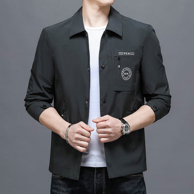Chaqueta Casual de Solapa para Hombre Sin Arrugas - Image 6