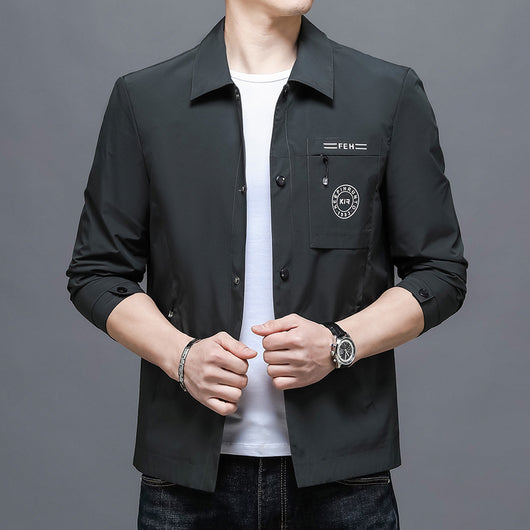 Chaqueta Casual de Solapa para Hombre Sin Arrugas - Image 6