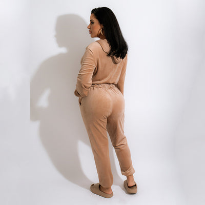 Jumpsuit Largo de Terciopelo Suelto para Mujer - Image 5