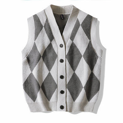 Chaleco de Lana V-Escote para Hombre - Comodidad Otoño e Invierno - Image 7