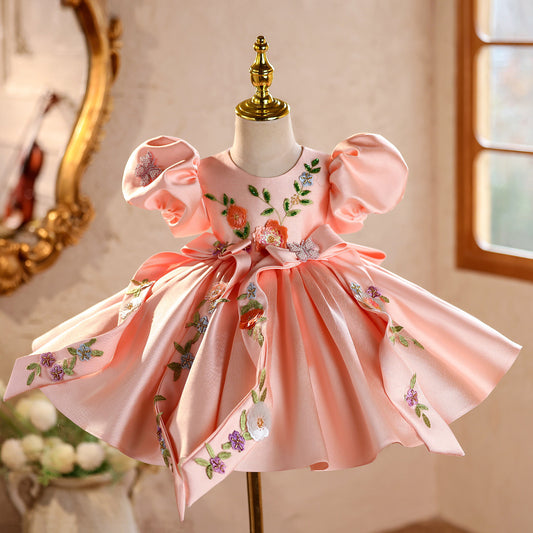 Vestido Princesa Infantil para Cumpleaños y Presentaciones Musicales