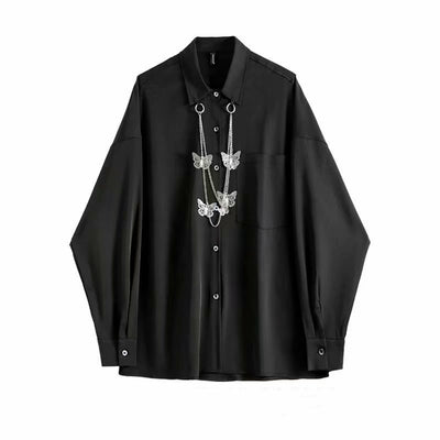 Camisa Manga Larga con Solapa Retro para Hombre - Image 2