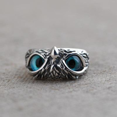 Anillo Vintage Ojo de Demonio Búho para Mujer - Joya Retro Plateada - Image 4
