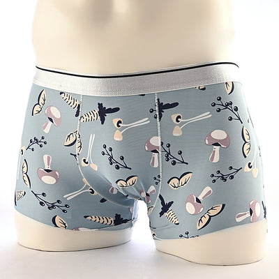 Boxers Hombre Estampado Floral Seda de Hielo Cintura Media Transpirables - Image 26