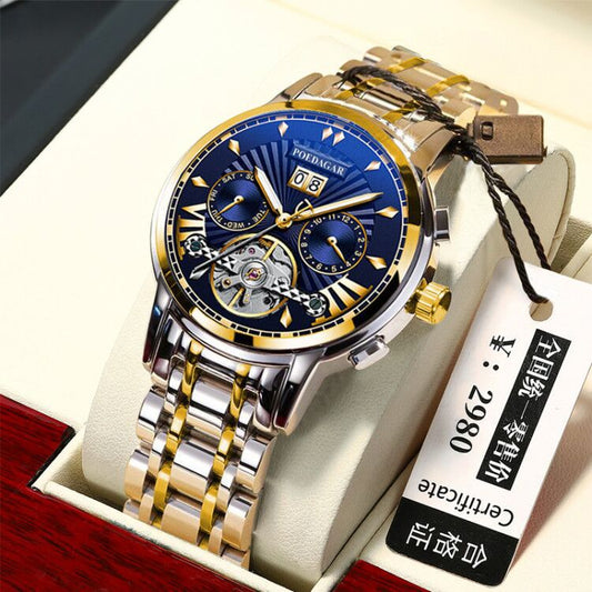 Reloj Automático Mecánico Impermeable Multifuncional para Hombre